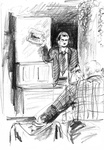Drawings done during an evening at the auction