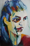 combinatie abstract met portret