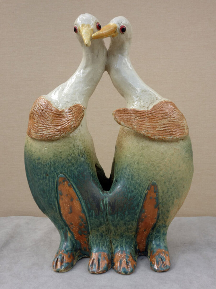 Verliefde vogels, verliebte Vögel, loving birds, oiseaux amoureux