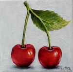 Kleine schilderijtjes van 10x10 cm en 20x5 cm