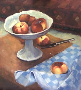 Kleurrijke stillevens geschilderd met olieverf, van groter formaat (afmeting 40x 30 of groter)