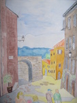 These watercolours have been made by me in Volterra, San Gimagnano, Siena, on the isle of Elba and at the Ligurian coast in Italy.