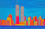 Four paintings made as a result from my visit to New York last year