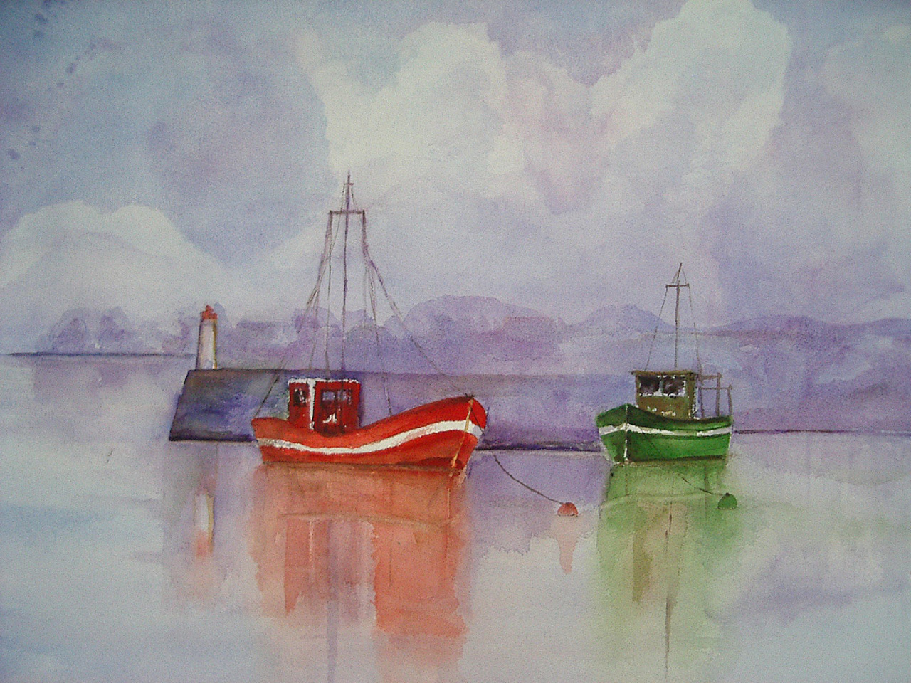 vissersbootjes in de haven La Trinite sur Mer
