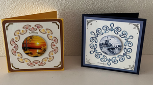 Handgemaakte kaarten. Per stuk € 2,00. Set van 3 kaarten, elke combinatie van kaarten is mogelijk, € 5,00