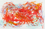 abstracte schilderijen op papier