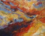 Abstract geinspireerd reis NieuwZeeland