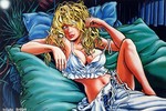 Allerlei getekende en geschilderde Pin-Ups in Glamour-, Cult- & Fetish-Style. Voor de poses uit deze leuke prenten kreeg ik ook verdienstelijke hulp van heel gemotiveerde vrouwelijke modellen.