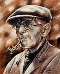 Getekende en geschilderde portretten, door Illustrator en Kunstenaar Mark Robson, uit Antwerpen.