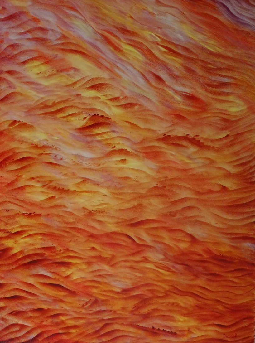 Abstracte oranje golven