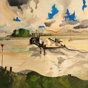 De prachtige IJssel en de uiterwaarden met de schitterende luchten en de grazende koeien.