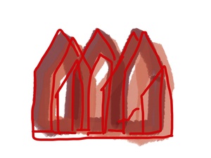 Schilderijen op de Ipad gemaakt.