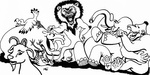 Al dan niet in opdracht gemaakte cartoons en stripjes.