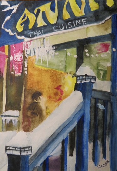 Nacht winter sfeer