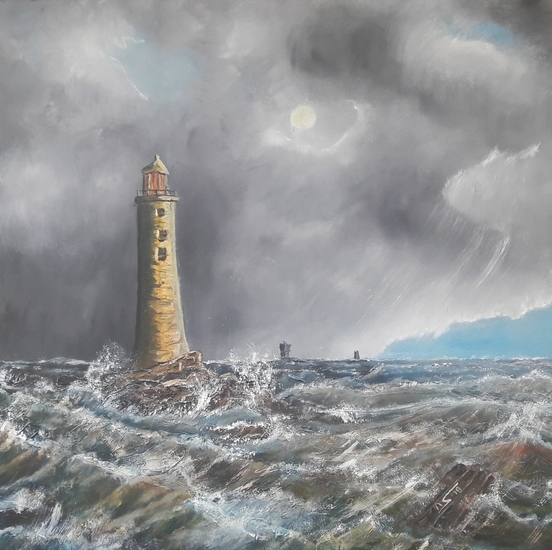 vuurtoren in zee