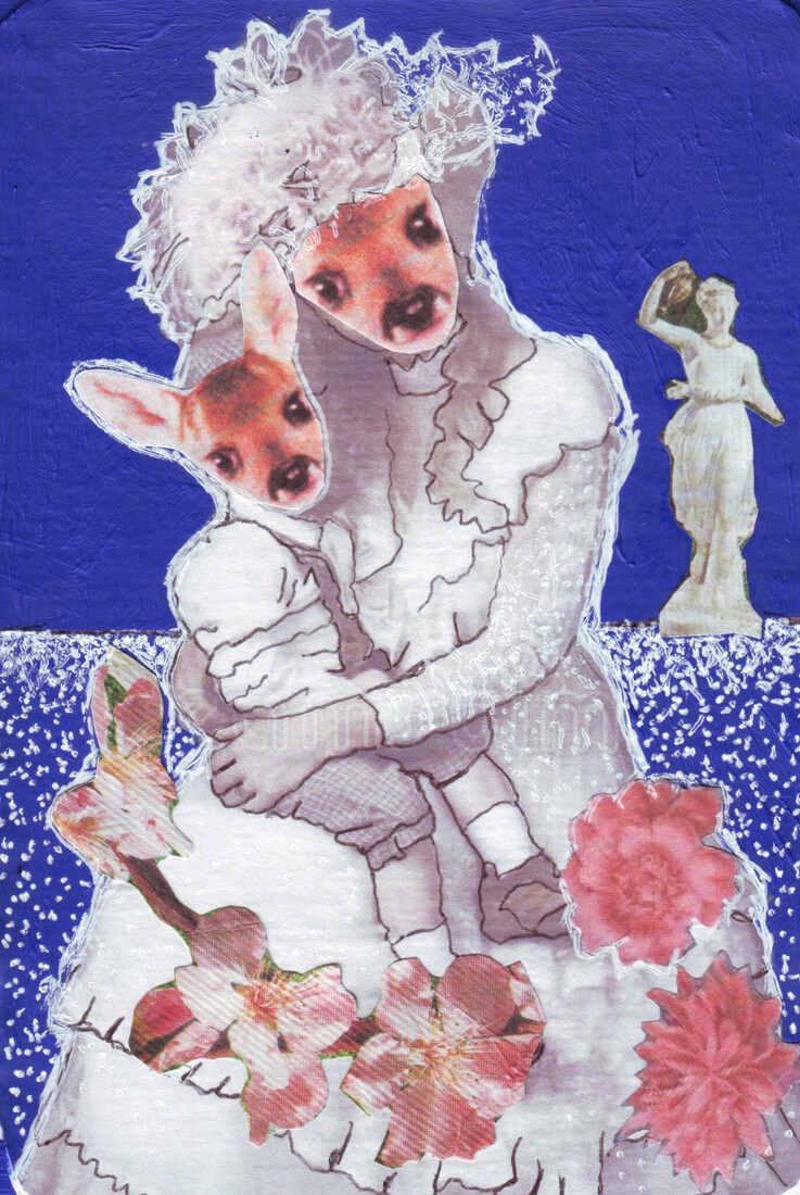 Outsider art: Collage216 : Mother and son 2
