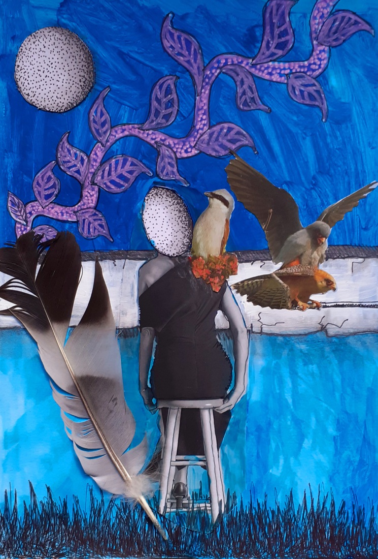Outsiderart : Collage nr.251: The cold vengeful walls of the past