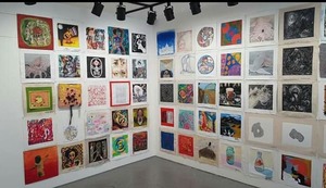 This FABULOUS Outsiderart traveling project is created by Chutima Kerdpitak.It started in the Hermitage of Amsterdam and moves around the world. All the one sized works are made on canvas or linnen and are made by more then 75 OUTSIDER ART artist from different countries. You 'll find my participating works in this group.