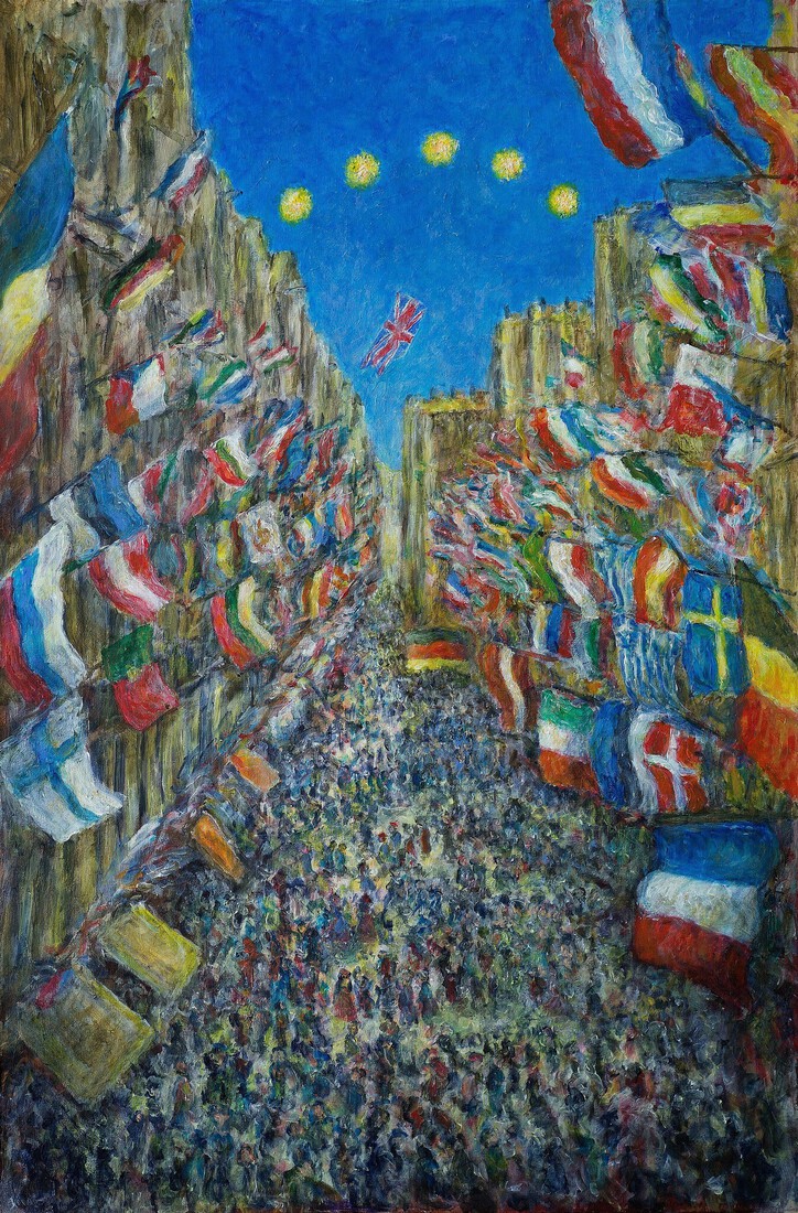 Het Wonder Europa - Schilderij geschilderd ter gelegeheid van de verkiezingen in Europa 2019