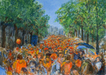 ALS KUNSTKAART (*klik op afbeelding*) Acrylschilderijen van oranjefeesten. zoals koningsdag vieren in Amsterdam op de grachten en in de stad. 
werk van kunstenaar Paul Nieuwendijk.