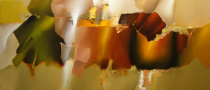 In olieverf geschilderde vrolijke abstracte schilderijen exclusieve mooie kunst, Qua vreugde en vrolijkheid de puntjes op de i