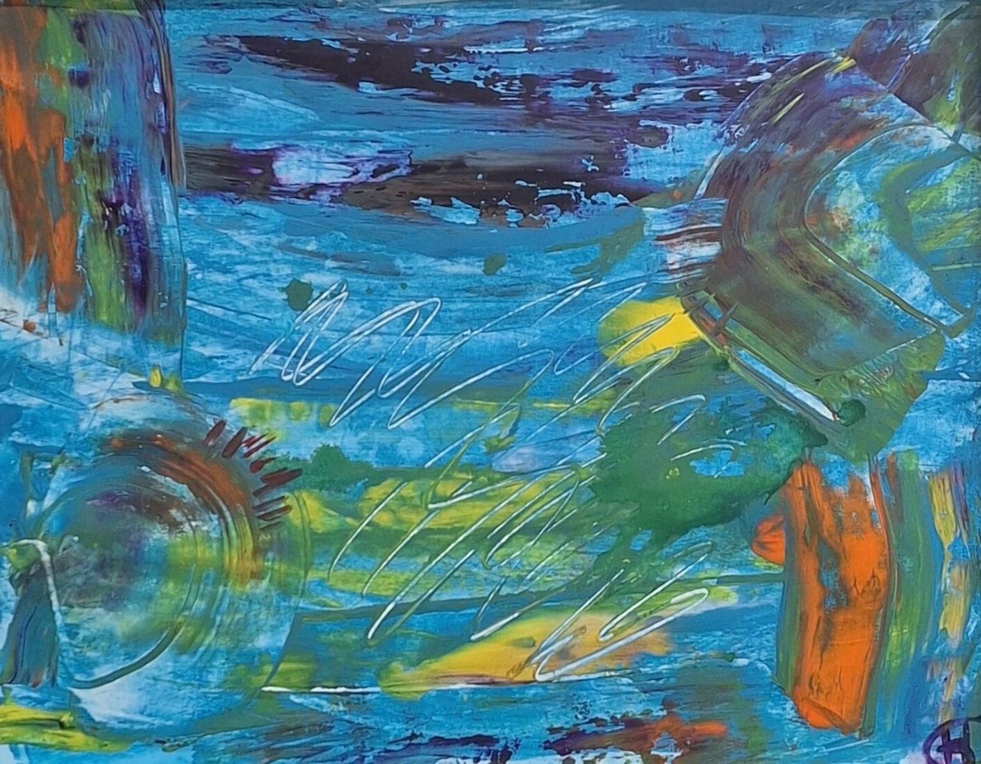 Abstract blauw