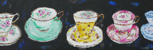 diverse acryl schilderijen op doek