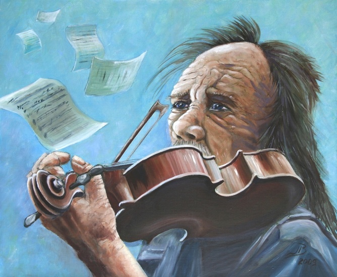 De oude violist