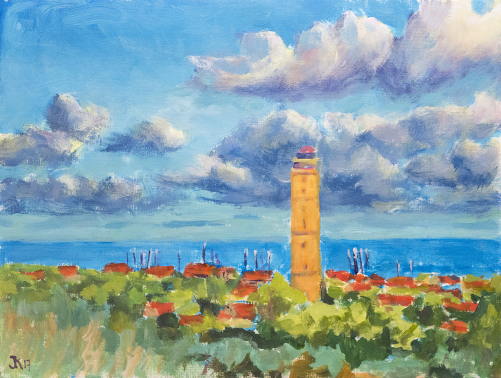 De Brandaris Terschelling # 1. Acryl 30 * 40 cm