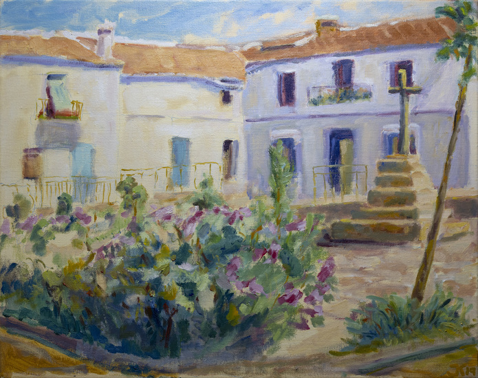 Pueblo Andaluz. Olieverf 40 * 50 cm