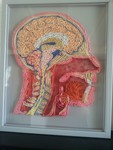 De techniek van quilling papier word gebruikt om een schilderij te maken. De keuze is door ons gemaakt om daar geen gebruik van te maken. Hier hebben we een achterplaat geplaatst waardoor het als een schilderij kan hangen.