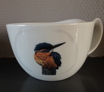 Servies ijsvogels gemaakt door Mirjam en Conny de Vroomen
