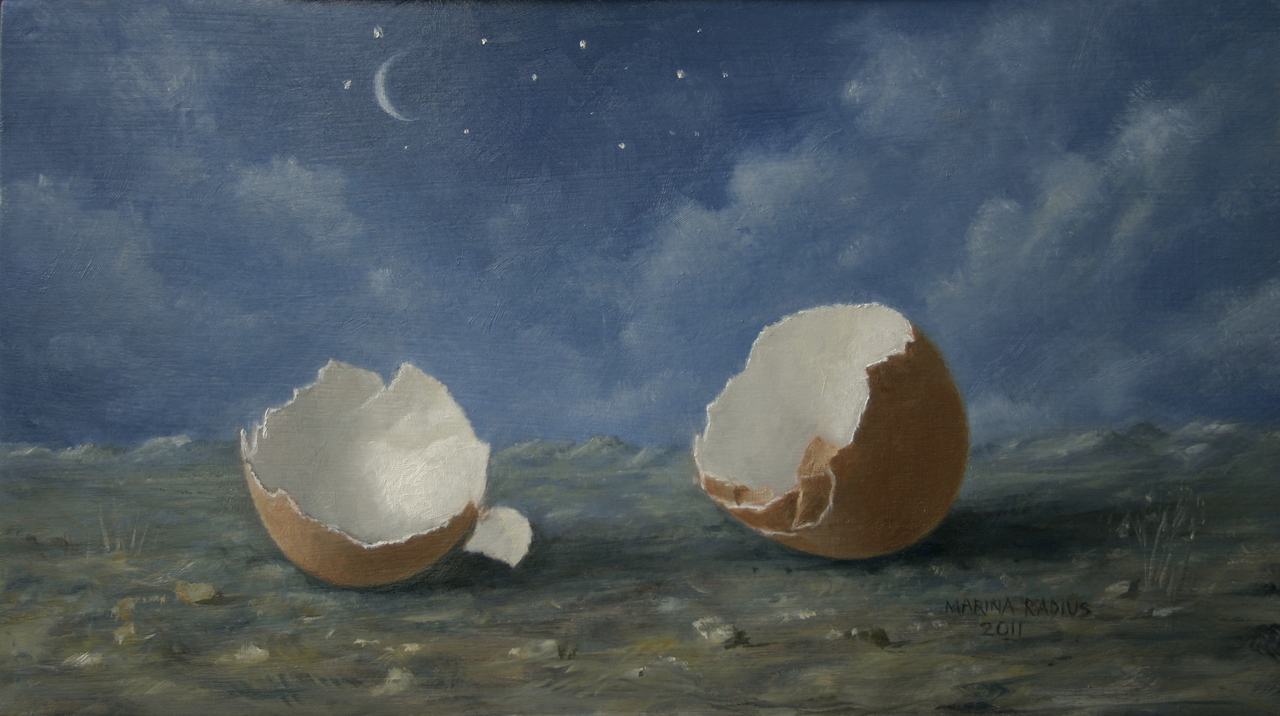 Eierschalen met maan