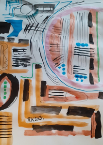 Mixed media op a3 papier