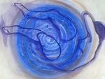 Op dik acrylpapier (360gr) zijn doorgaans menselijke figuren geschilderd/ getekend met Acrylverf en andere materialen