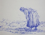 Dit jaar heb ik een aantal pentekeningen gemaakt om te zien of ik wat meer leven dan wel energie in een tekening kon krijgen. Iets wat ik persoonlijk niet voldoende aantref in mijn potlood tekeningen. Ik hoop d.m.v deze techniek een iets losser en krachtiger beeld te kunnen neerzetten.