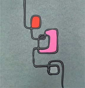 Line drawing with paint summer 2021