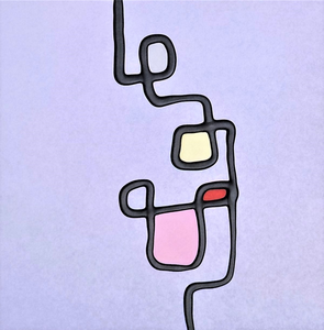 Line drawing with paint summer 2021