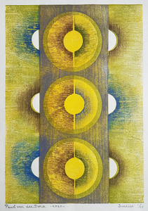 Sunrise Serie 2020
Serie van 25 houtdrukken op Japans papier.
Gedrukt met gerecycled hout uit gebruikte wijnkisten.
Onderdeel van