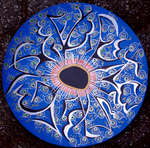 Decorated wooden plates