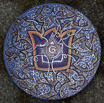 Decorated wooden plates