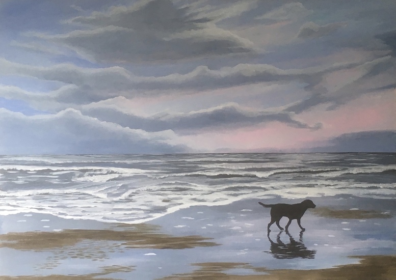 Luna op het strand
