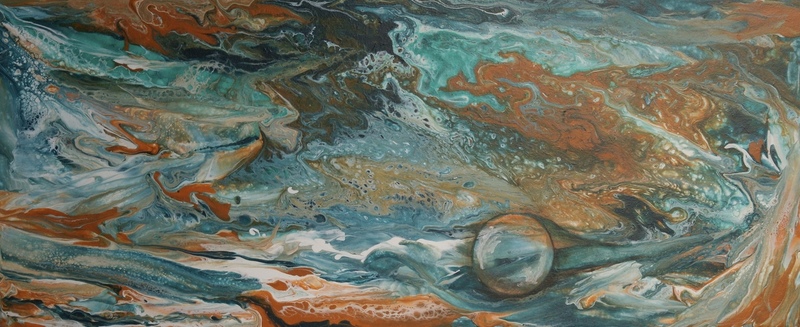 Blauw oranje
