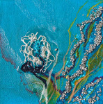 Coral Reef; kleine werkjes, afmeting 10x10 cm.