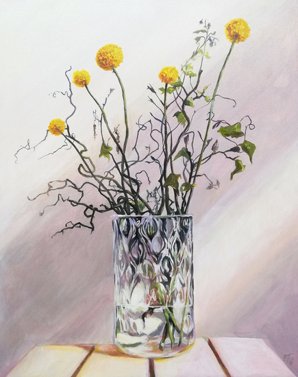 Bloemen en hazelaars
