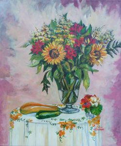 Stillevens met bloemen