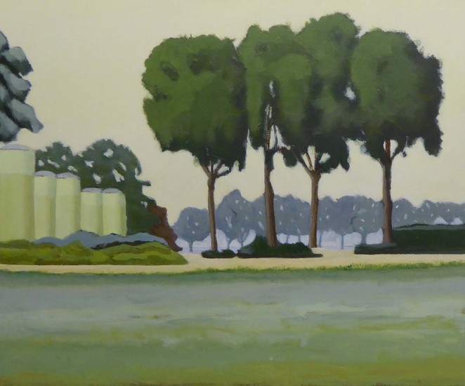 Aan de achterkant van de boerderij (silo's): Derrièrre la ferme