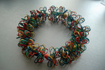 Deze kettingen zijn gemaakt van verschillende soorten (kleuren en maten) rubber elastiek en van kralen, al dan niet in combinatie met andere materialen.