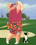 Vrolijke taferelen op de golfbaan
