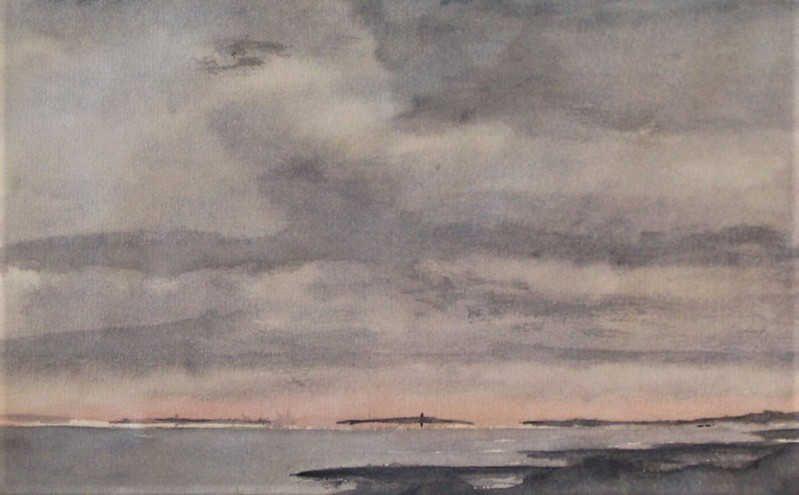 Avondlucht over de wadden